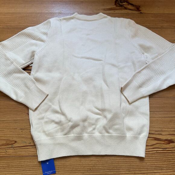 NWT cream western fringe knit crew sweater SIZE M - Picture 4 of 5